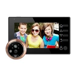 Interphone Vidéo Intelligent 4.3 Pouces 3MP Vision Nocturne Détection Mouvement + SD 32Go Noir YONIS - noir 3615616791135_0