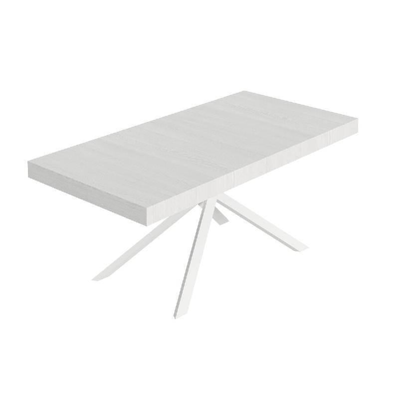 Itamoby Table Extensible Niket 180/284X90 Cm En Frêne Blanc Avec Pieds Blancs - blanc multi-matériau VE0180TAVNIKE-BF-BI_0