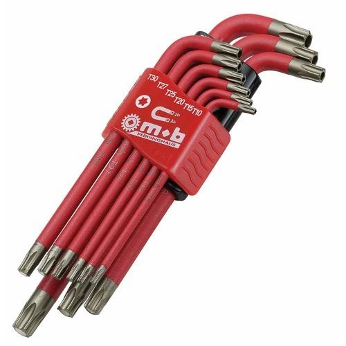 JEU DE 9 CLÉS MÂLES TORX - TÊTE SPHÉRIQUE AIMANTÉE MOB