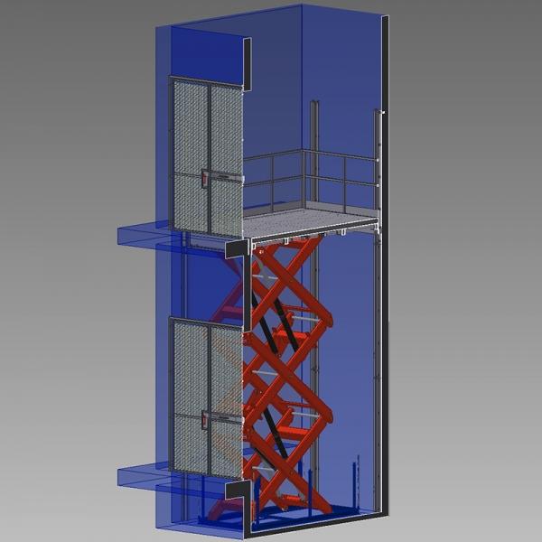 Monte-charge TPT 4000 K14317 - 2000kg - Plateforme 3,5m x 2,2m - Course 6m_0