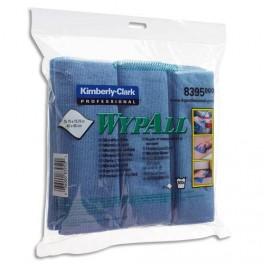 KIMBERLY SACHET DE 6 LAVETTES MICROFIBRES BLEUS 40 X 40 CM WYPALL