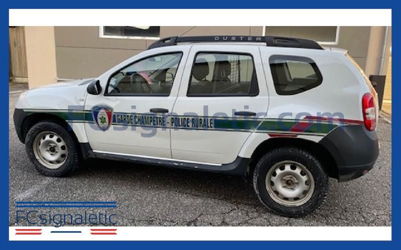 Kit sérigraphie balisage Police rurale et garde champêtre pour véhicule léger et petits utilitaires_0