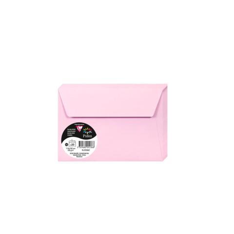 LOT DE 4 - PAQUET DE 20 ENVELOPPES POLLEN 114X162MM 120G/M2 - ROSE DRAGÉE