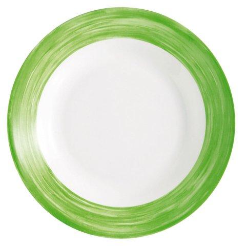 LOT DE 6 - BRUSH ASSIETTE VERTE Ø 19,5 CM