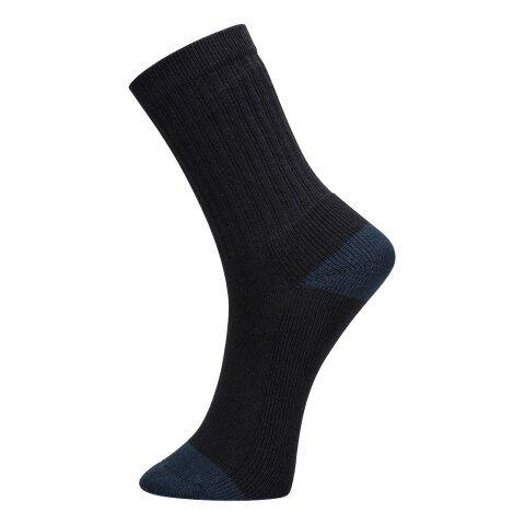 LOT DE 8 - PORTWEST SK13 CHAUSSETTE COTON CLASSIQUE NOIR - TAILLE 39-43