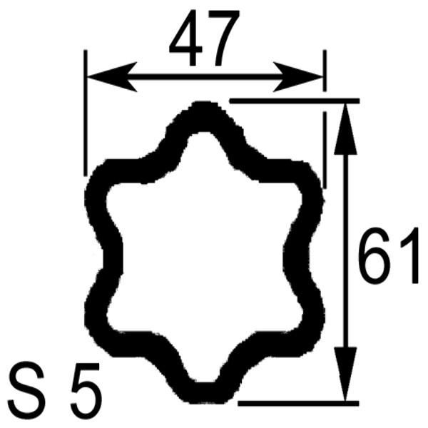 MACHOIRE TUBE EXTERIEUR 47X61 S5 32X76 TEE