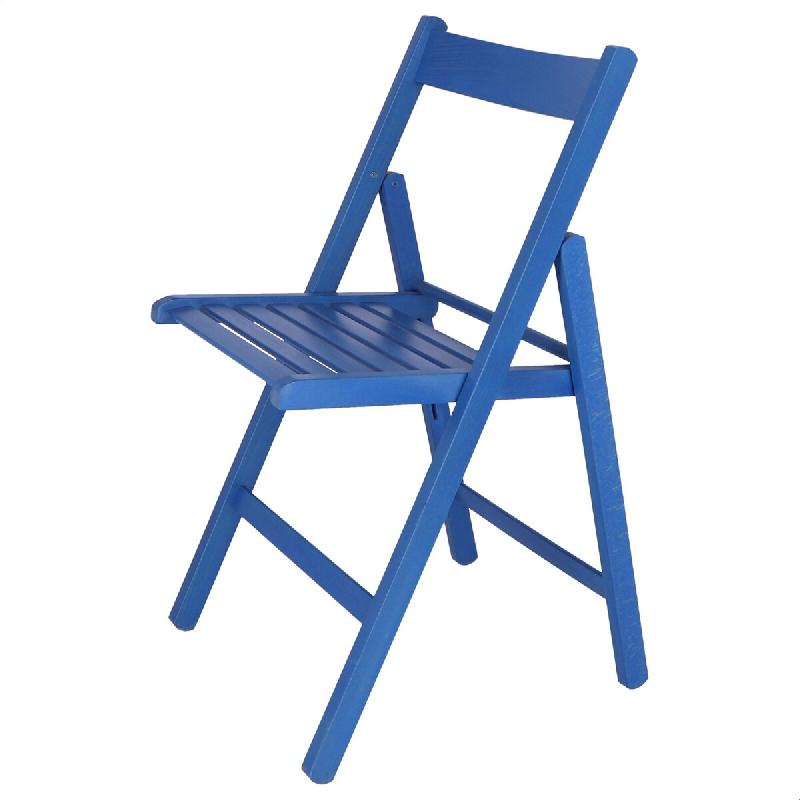 MUEBLEAR - Chaise modèle Bas bleue en bois de hêtre - bleu Bois massif MU168_0