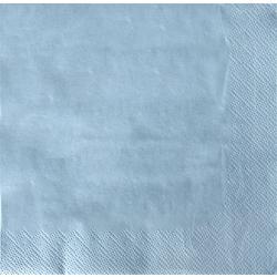 Papstar 20 Serviettes, 3 plis pliage 1/4 33 cm x 33 cm bleu - 87404_0