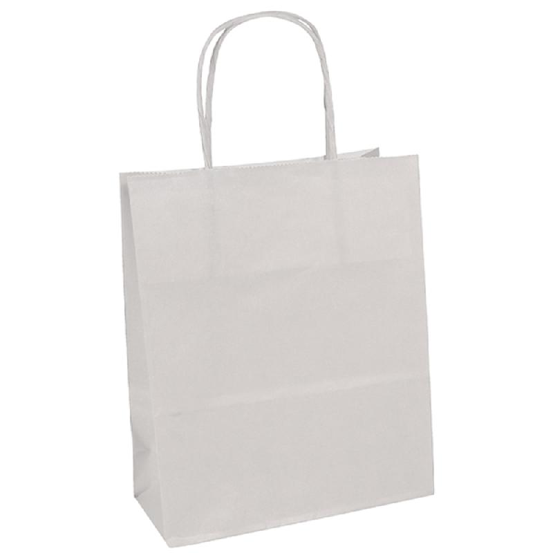 PAQUET DE 25 SACS KRAFT LISSE 110G, 22X10X27CM, BLANC - BLANC - LOT DE 2
