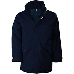 Parka de travail doublure matelassée - bleu marine T.L Kariban - 100% polyester avec capuche et multiples poches_0