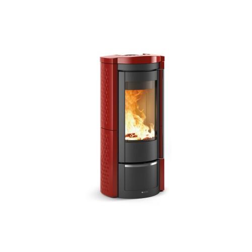 POÊLE À BOIS - 7,5 KW - FONTE ÉMAILLÉE - BORDEAUX - LIÙ LA NORDICA EXTRAFLAME