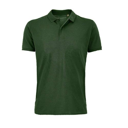 POLO PERSONNALISABLE COTON ORGANIQUE BIO VERT BOUTEILLE
