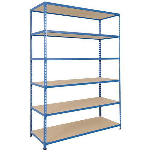 RAYONNAGE RAPID 2 1980X1525X610-6 NIVEAUX AGGLOMÉRÉS- BLEU