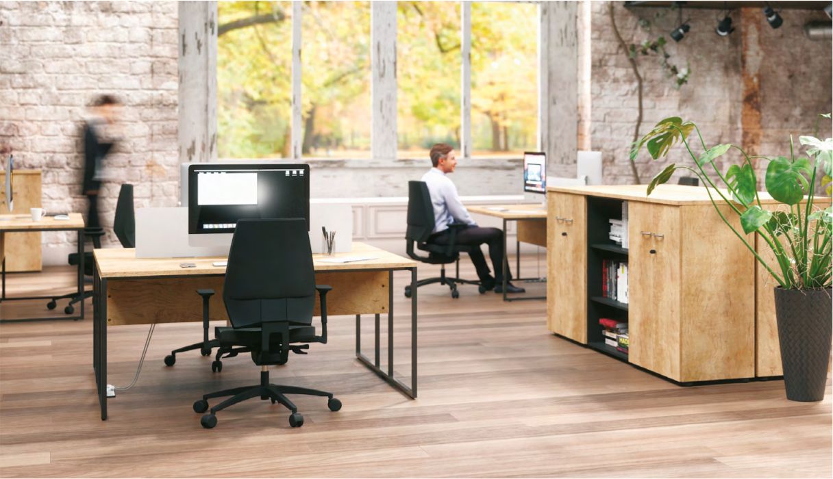 Bureau d'angle Stricto Sensu - plateau en panneau de particules - design moderne et harmonieux_1