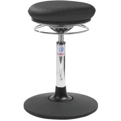 TABOURET PILATES SWAY - IMITATION CUIR - MEDIUM - NOIR - GLOBAL PROFESSIONAL SEATING