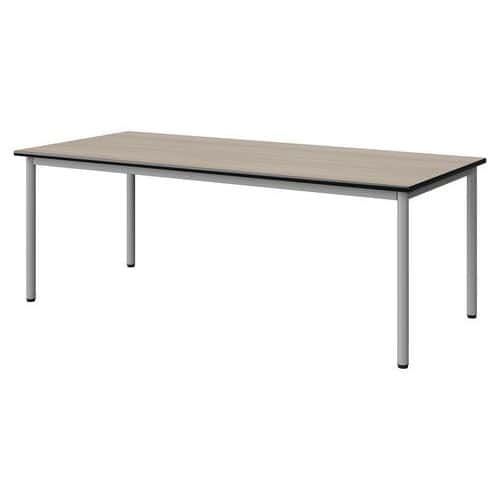 TABLE MALIBU 180X80 T4 4P STRA ANTIB ACACIA/NOIR GRIS 9006