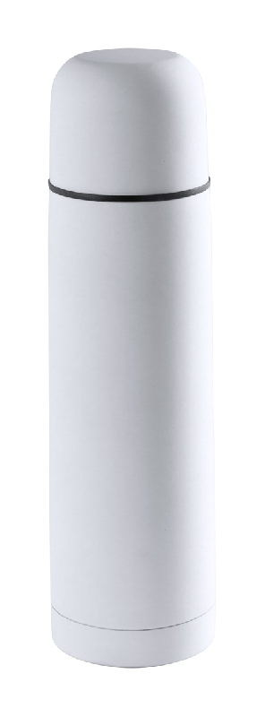 Thermos en acier inoxydable - finition caoutchoutée - 500 ml - livré en boîte papier_0