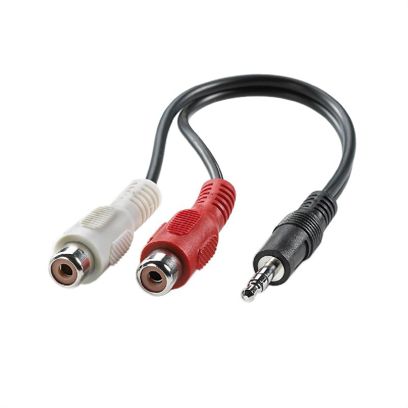 VALUE Câble 3,5mm / 2x RCA F, noir, 0,2 m_0