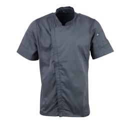 Veste de cuisine mixte légère manches courtes à fermeture éclair Springfield Chef Works Urban bleu encre XS - XS bleu BB267-XS_0