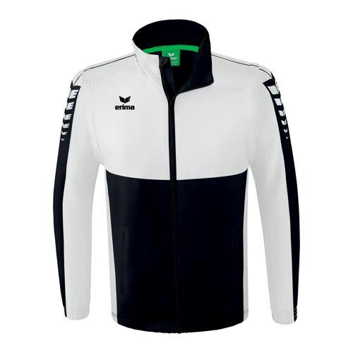 VESTE COUPE-VENT IMPERMÉABLE - ERIMA - SIX WINGS NOIR/BLANC