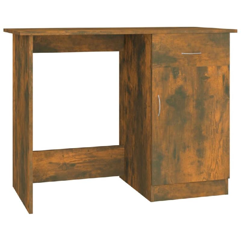 VidaXL Bureau Chêne fumé 100x50x76 cm Bois d'ingénierie Modèle Apex Design - marron 815420_0