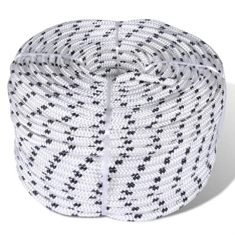 Corde Polyester Tressée 10mm X 50m - Résistante Aux UV Et à L’Eau Pour Marine, Camping, Bricolage