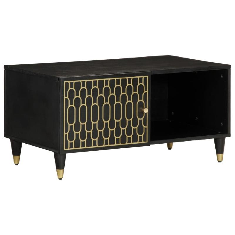 VidaXL Table basse 80x50x40 cm bois de manguier massif Modèle Symphonie Design - 358324_0