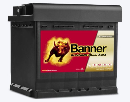 Batterie de démarrage AGM 550 01 - Banner - 50 Ah à 105 Ah - Running Bull AGM pour véhicules start/stop_0