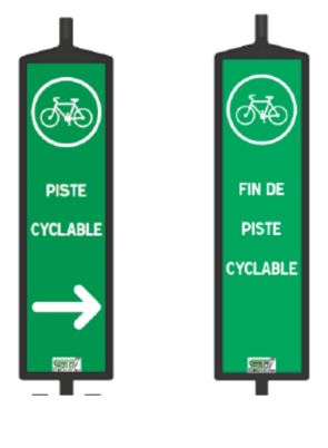 Balise piste cyclable empilable en PEHD renforcée par tube plastique - STI Balisage routier_0