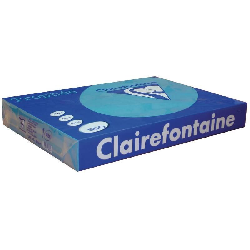 CLAIREFONTAINE PAPIER COULEUR POLYVALENT A3 TURQUOISE DE 80 G/M² (PRIX À L'UNITÉ)