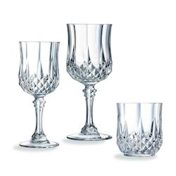 Ensemble 18 verres à pied et gobelets  Longchamp - Cristal d'Arques - transparent verre 0725765985620_0