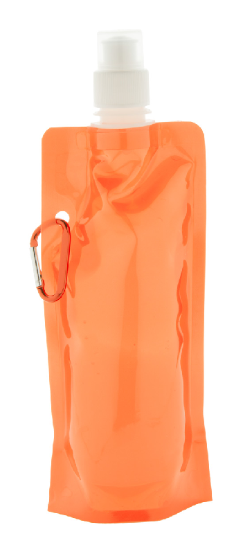 Gourde de sport en PET - 500 ml avec mousqueton - Couleur orange_0