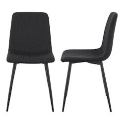 HELLOSHOP26 - Lot de 2 chaises de salle à manger 89 x 43 x 51 cm noir 03_0006720 - noir 03_0006720_0