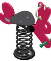 Jeux sur ressort - Lapin LD1FR1102 - Pour enfants dès 1 an - Dimensions compactes_0