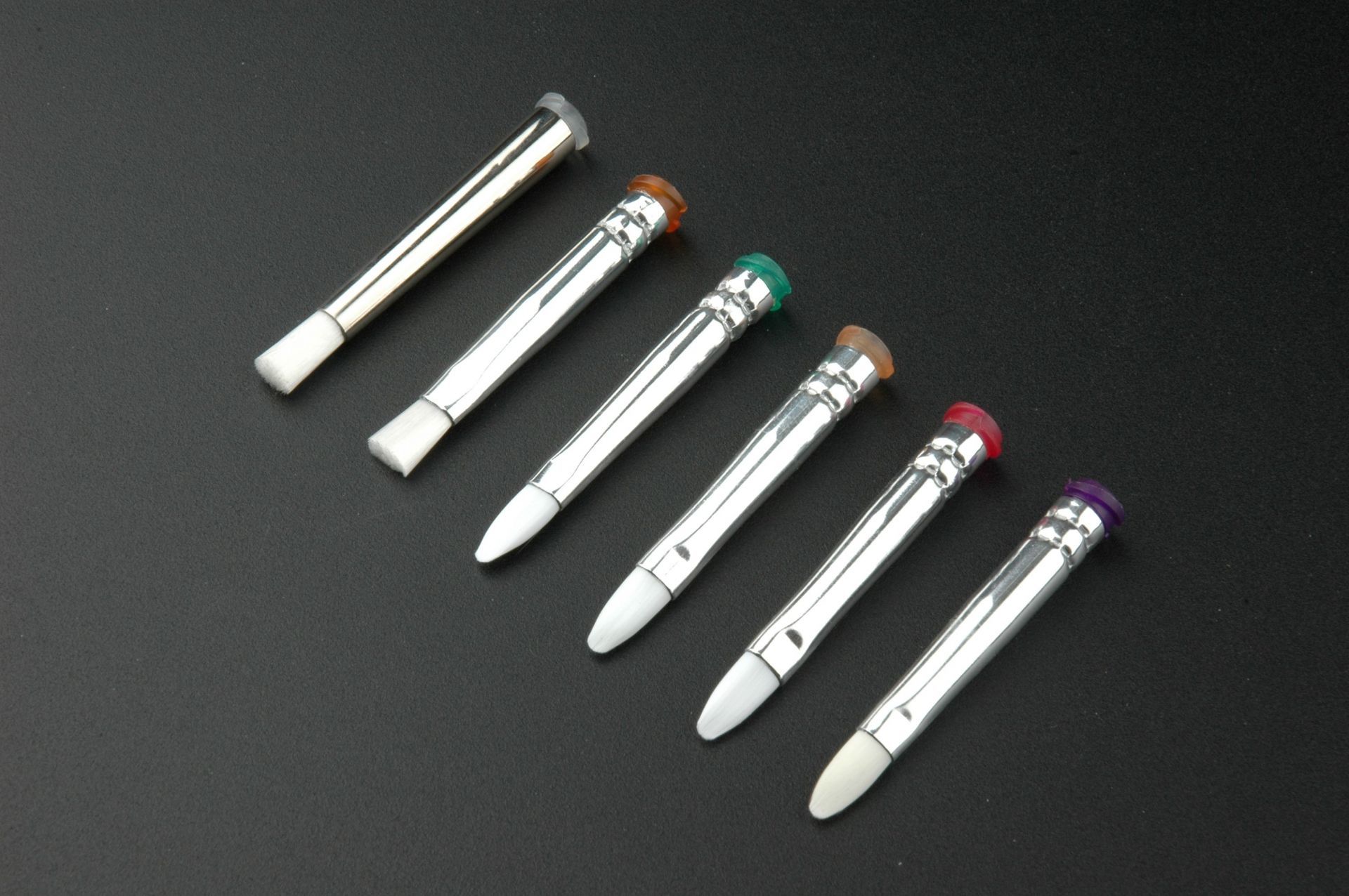 Pinceaux de dosage 14G à 27G - poils ronds ou plats - 2mm à 11mm - souples ou durs_0