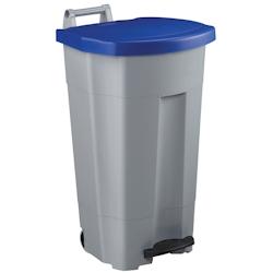 Rossignol - Poubelle mobile à pédale 90L BOOGY - gris/bleu - bleu plastique 56357_0