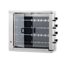 Rôtissoire vitrocéramique à infrarouge - 4 broches - 24 poulets - MCM 4EV - inox 718603516230_0