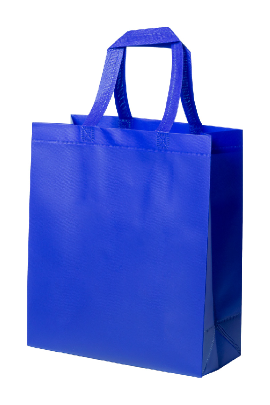 Sac shopping laminé non tissé - couleur bleue - 25,67g_0