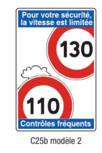 Panneau de signalisation d'indication type c25b modèle 2_0