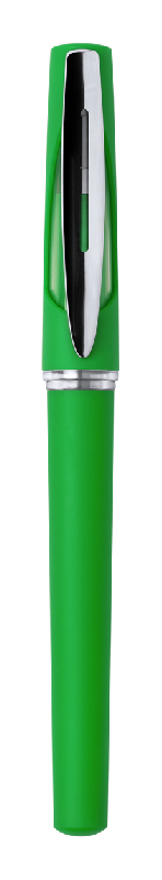 Stylo roller en plastique - encre bleue - couleur verte - 12g_0