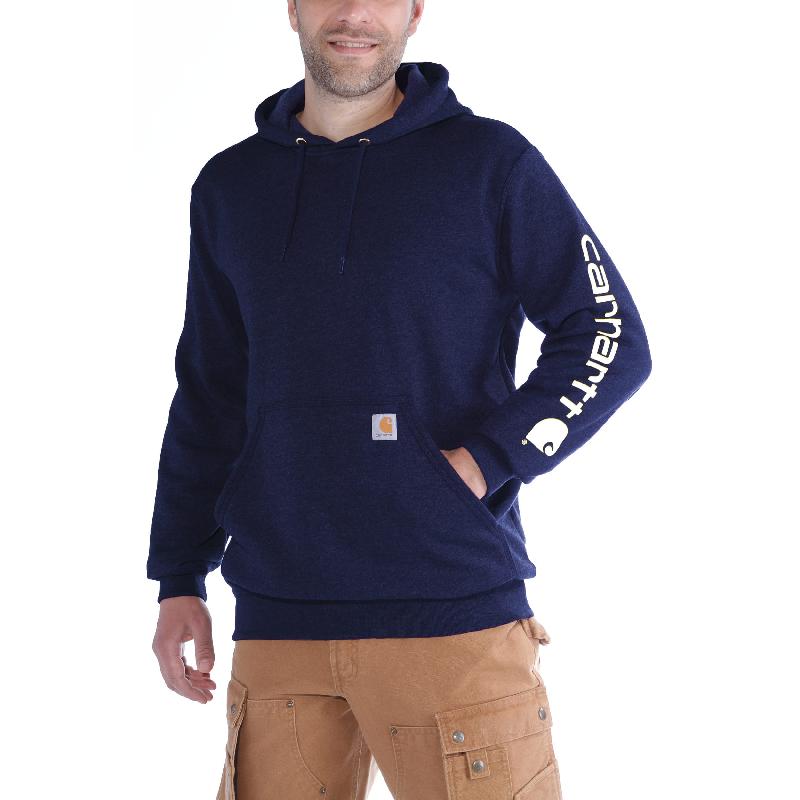 Sweat-shirt à capuche logo Carhartt - Réf : CARK288 - Mélange coton/polyester - Coupe large - Plusieurs tailles et couleurs disponibles_0