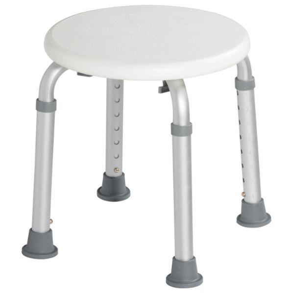 Tabouret de douche PMR blanc - réglable en hauteur - jusqu'à 150 kg - Rolléco_0