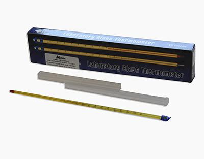 Thermomètre fond jaune liquide rouge, -10/110(0,5) - Ref.: KJB004_0