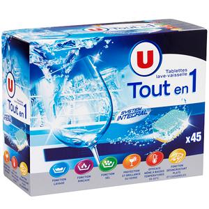 SUN Tablettes lave-vaisselle tout en 1 citron 45 lavages 45