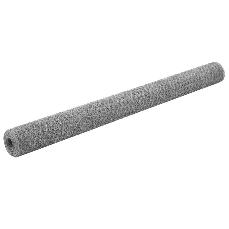 Vidaxl grillage pour volière acier galvanisé 25x1,5 m argenté 143325_0