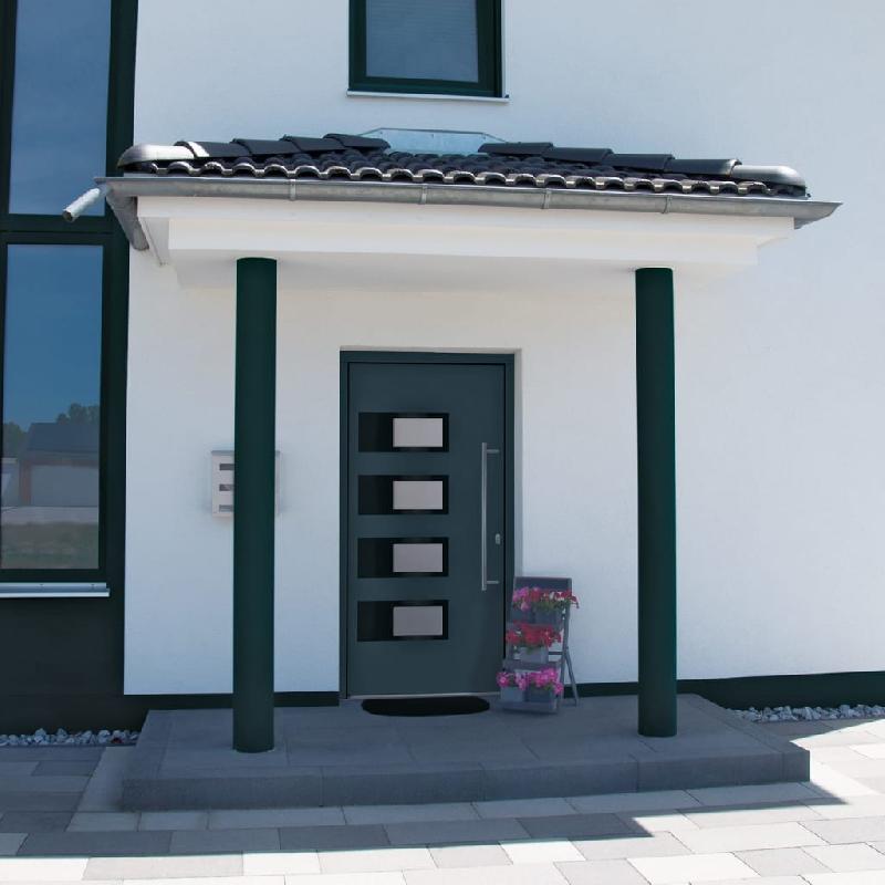 Vidaxl porte d'entrée anthracite 100x200 cm aluminium et pvc 3157068_0