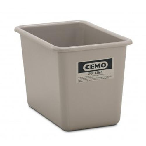 Bac PFV gris 200 litres haut - Résistant aux huiles, fioul, gasoil, produits chimiques - CEMO - Référence 1160_0