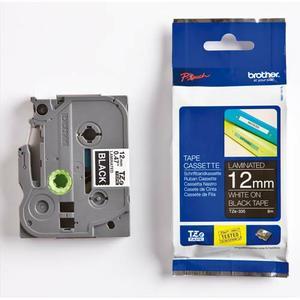Brother ruban pour ptouch laminé blanc/noir 12mmx8m tze335_0