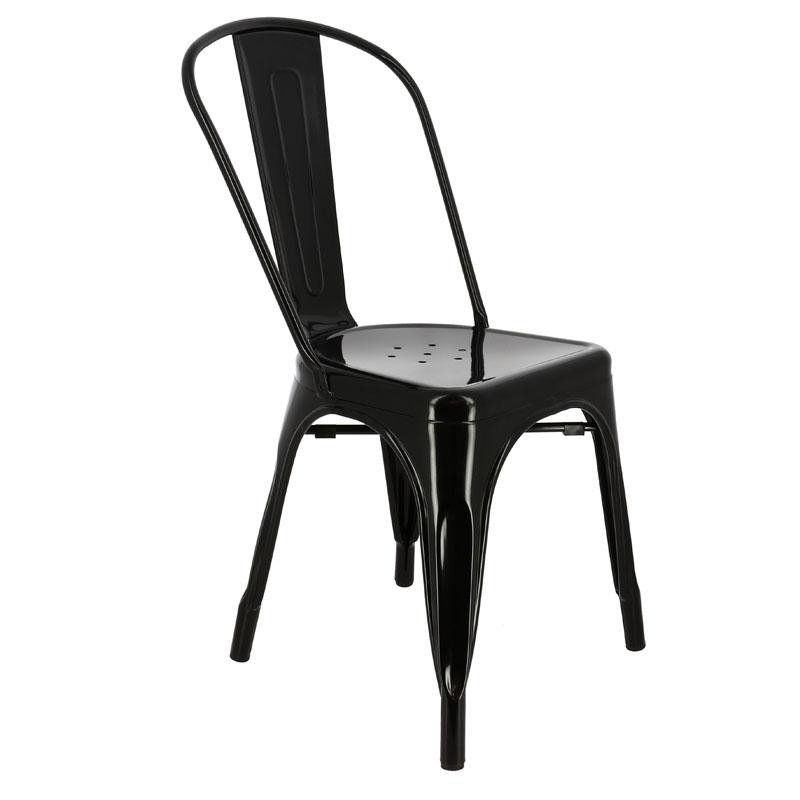 Chaise restaurant métal Chicago - NOIR_0