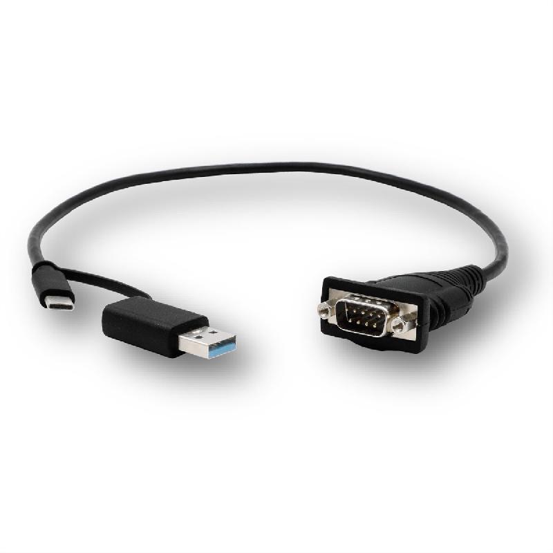 EXSYS EX-23001 Câble USB 2.0 avec connecteur C et A vers 1 x câble série RS-232 avec connecteur 9 broches FTDI Chip-Set_0